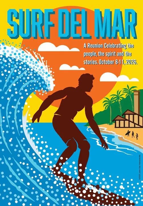 Surf Del Mar Festival poster by John Van Hamersveld