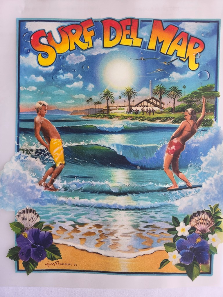Original Surf Del Mar Festival painting by Kevin Anderson