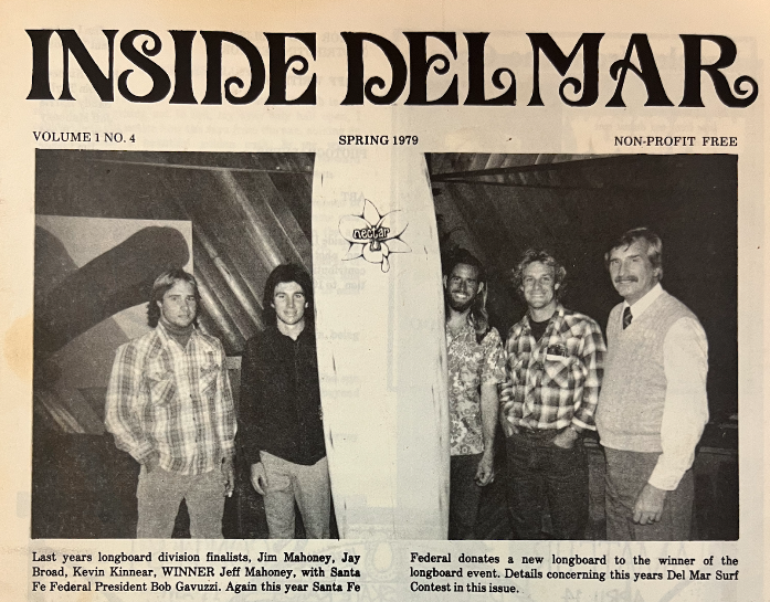 Inside Del Mar Spring 1979: longboard division finalists with a Nectar longboard