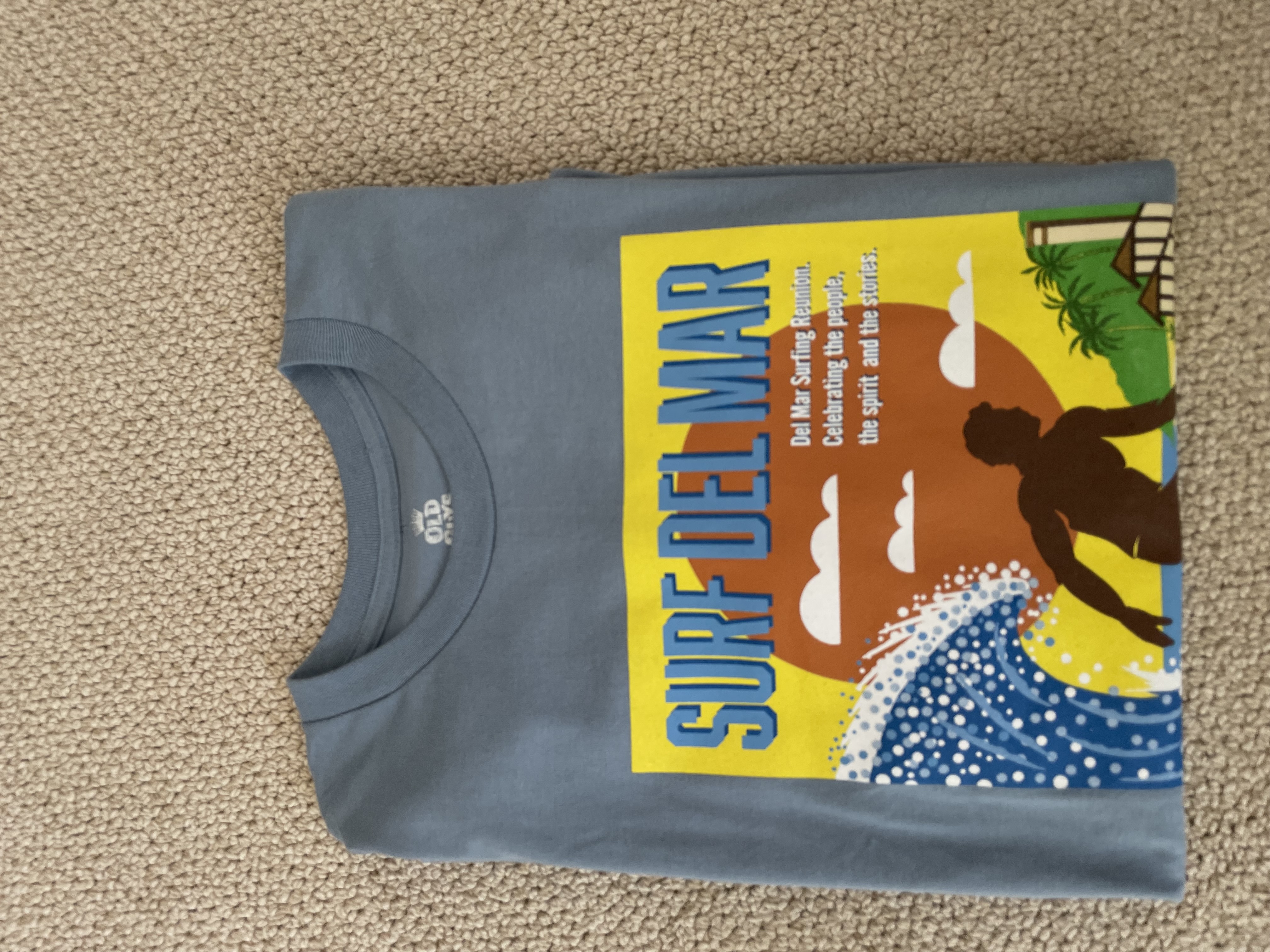 Surf Del Mar sky blue T-shirt — detail